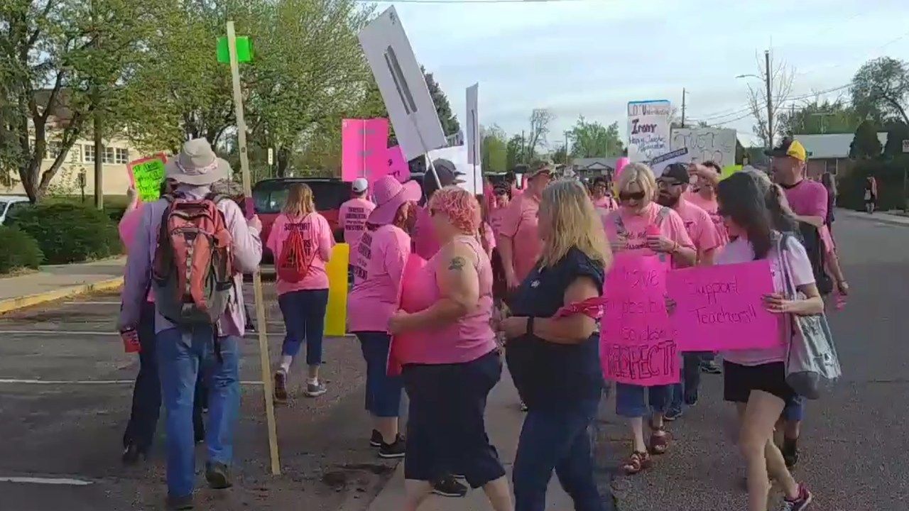 D60 teachers begin their strike in Pueblo. (KOAA)