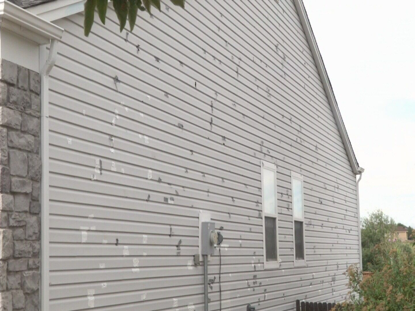 House damaged by hail