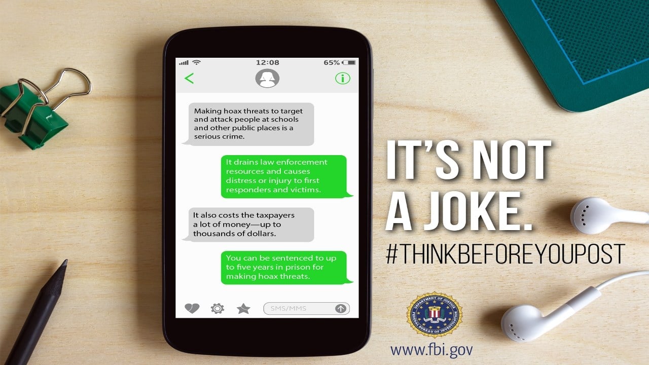 FBI Starts Campaign To Help Stop Hoax Threats To Schools